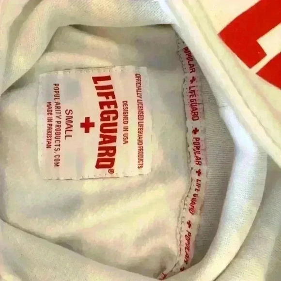  Women's Lifeguard Croptop Hoodie Jacket Beach Safety Pool Staff - Picture 2 of 7